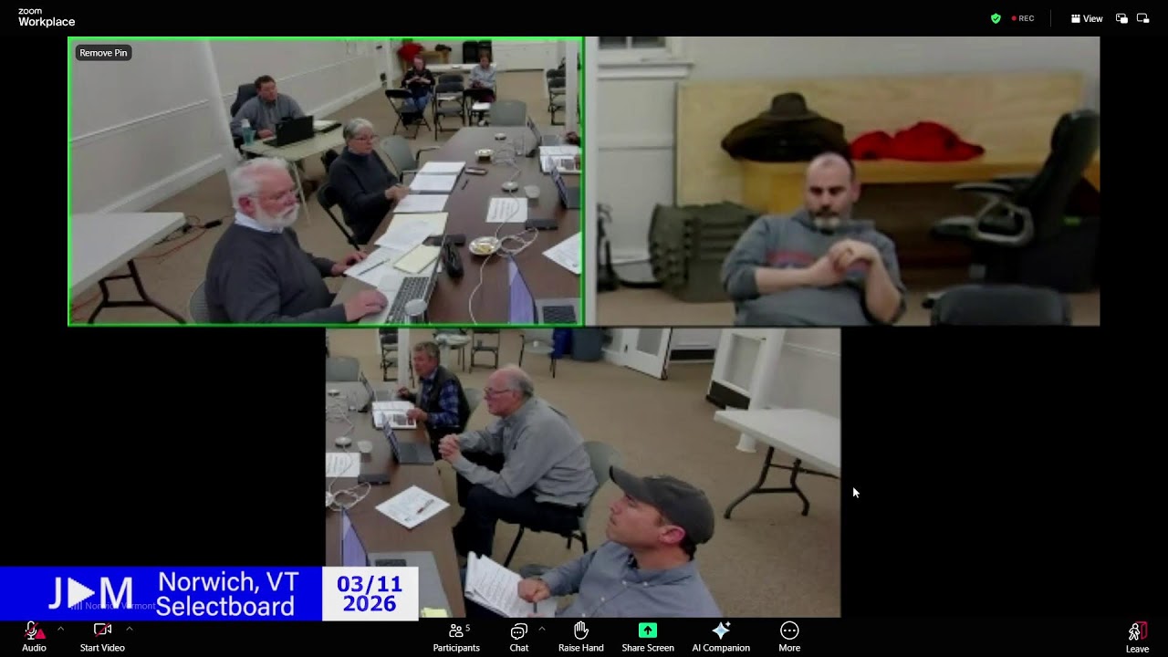 Norwich Selectboard 3/11/2026