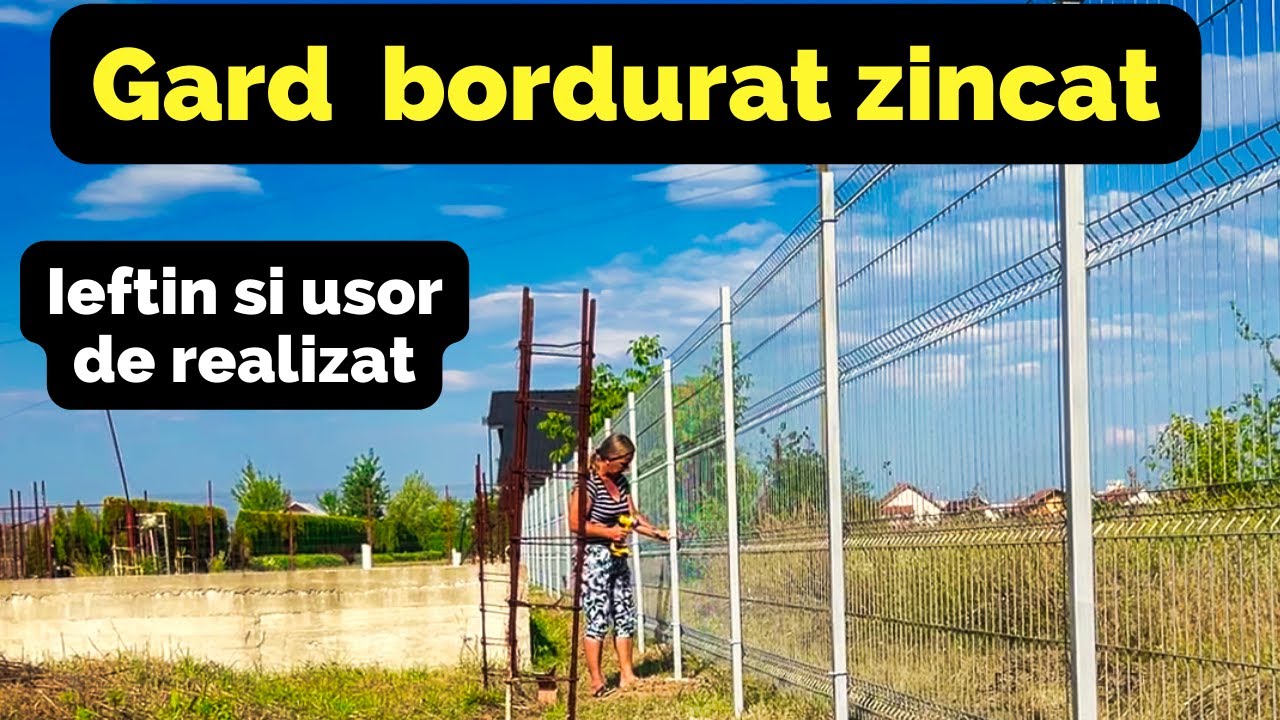 Cum poți face singur un gard cu panouri bordurate zincate. 140 ml cu preț inclus.