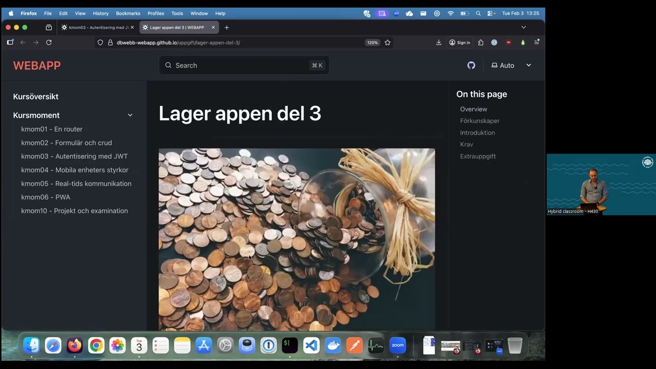 webapp genomgång kmom03 med Emil