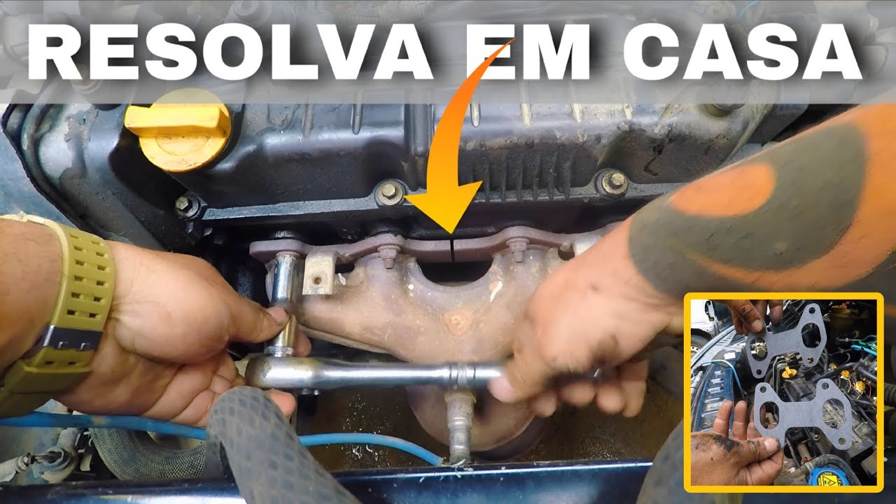 Como trocar junta do coletor de Descarga do Grand Siena!