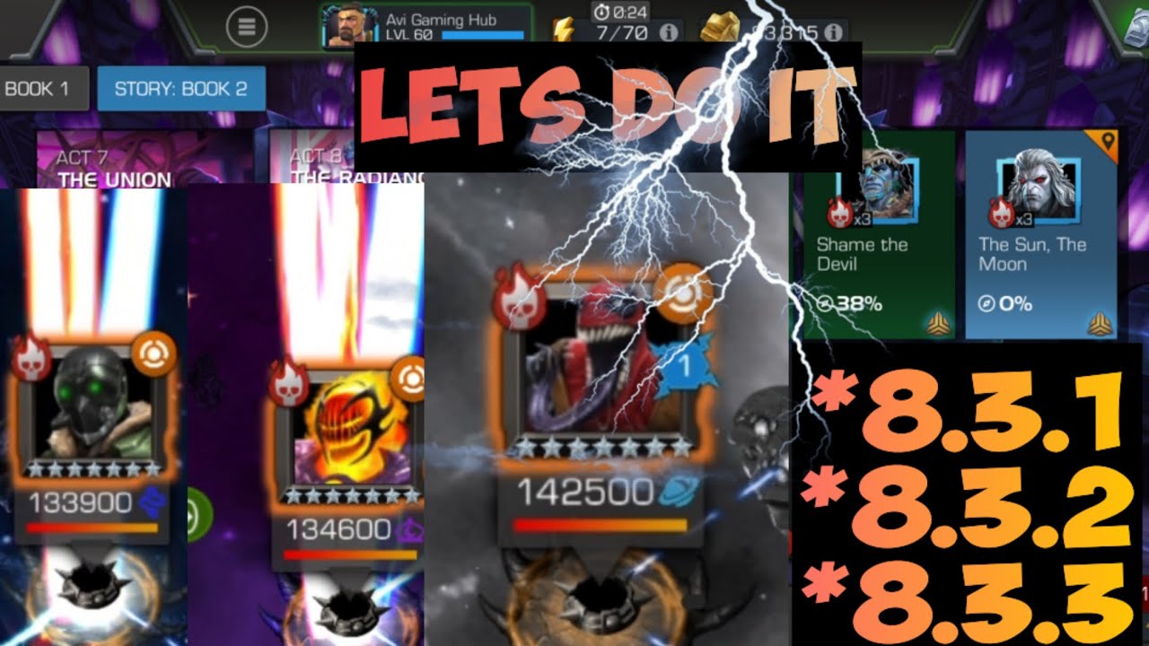 ACT 8.3 BOSS  SOLO BATTLES | 8.3.1 | 8.3.2 | 8.3.3 | mcoc | new 8.3 run