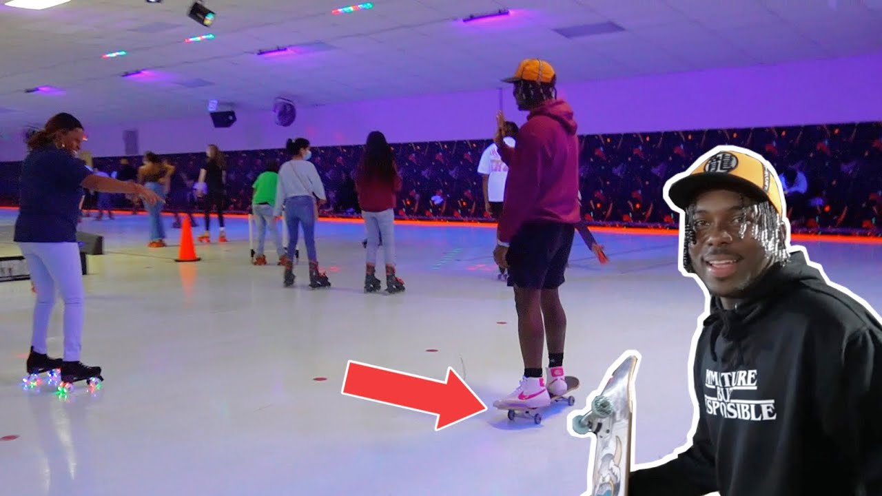 Skateboarding at the Roller Rink
