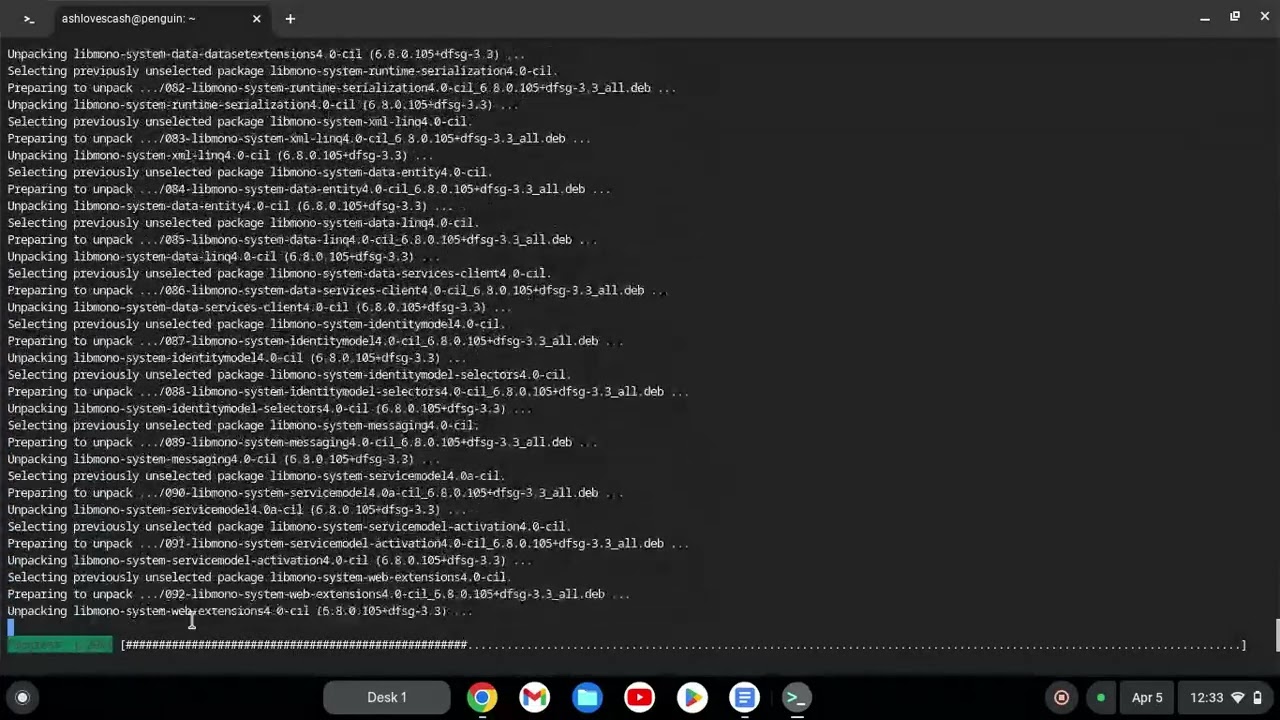 How to install Unity Hub on a chromebook.