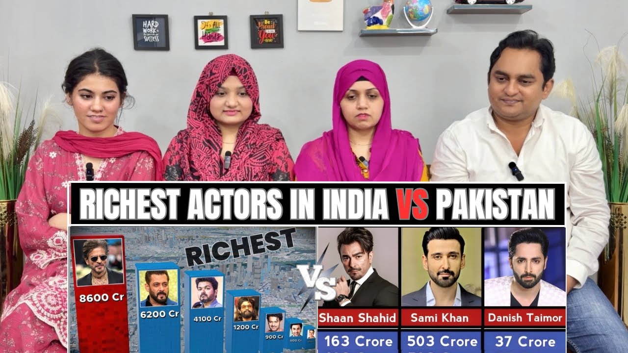 Indian Richest Actors Vs Pakistani Richest Actors | Richest Actors In India Vs Pakistan | Reactology