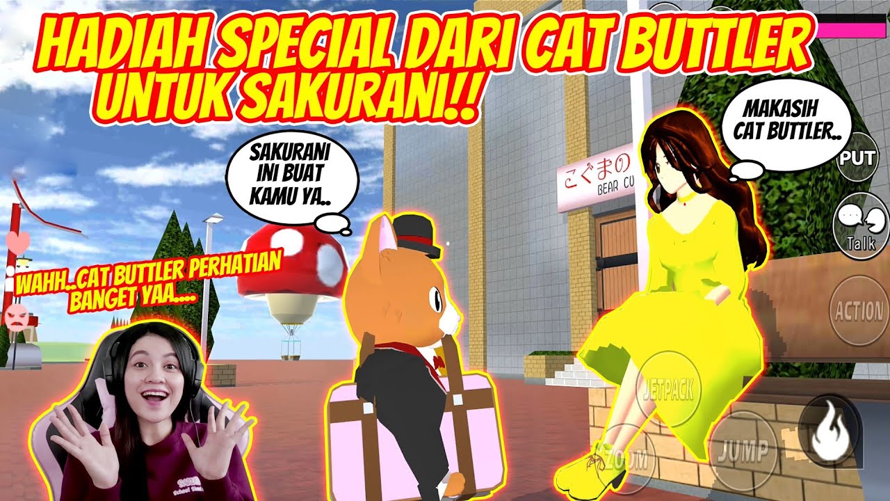 KEJUTAN SPECIAL DARI CAT BUTTLER UNTUK SAKURANI!! CUTE BANGET!! SAKURA SCHOOL SIMULATOR - PART 88
