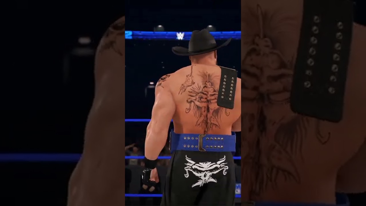BROCK LESNAR DOUBLE TITLE ENTRANCE ☝️⚡ WWE2K22 PC  #wwe2k22 #wwe #brocklesnar #shorts #wwe2k22MODS