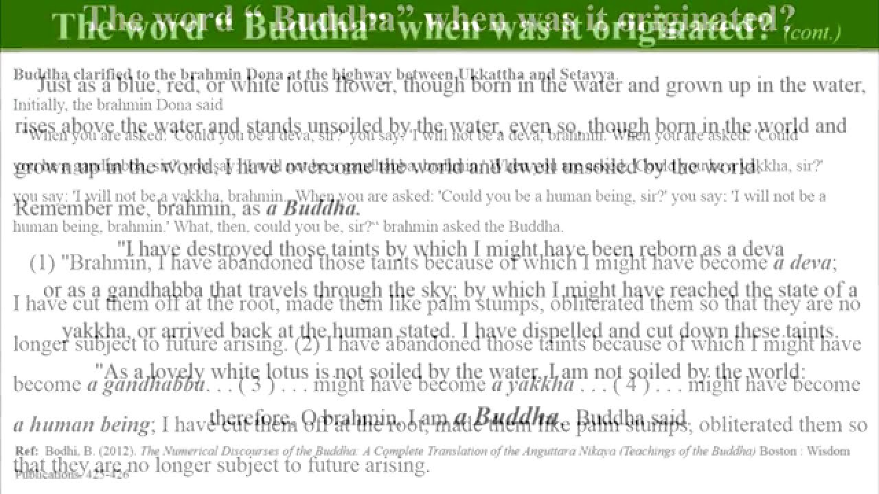 Buddhavacana (Buddha's words) ep 1