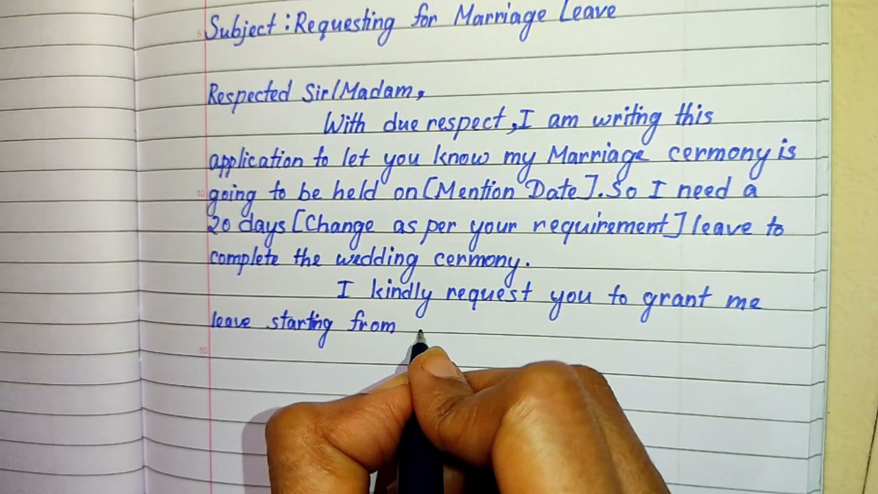 #marriageleave#application#office.  How to Write Marriage Leave Application For Office