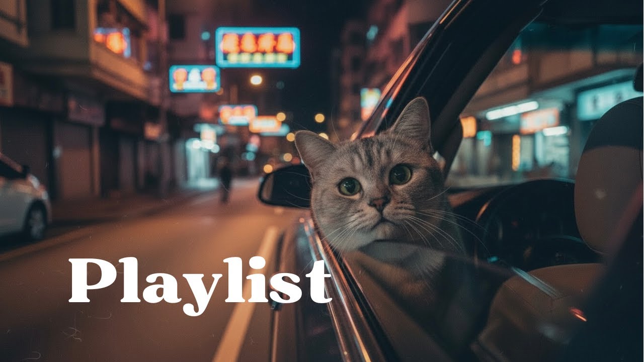 [Playlist]Late Night Drive R&B 🌃🚗 | Smooth Night Ride with a Cat 밤 드라이브할 때 듣기 좋은 노래