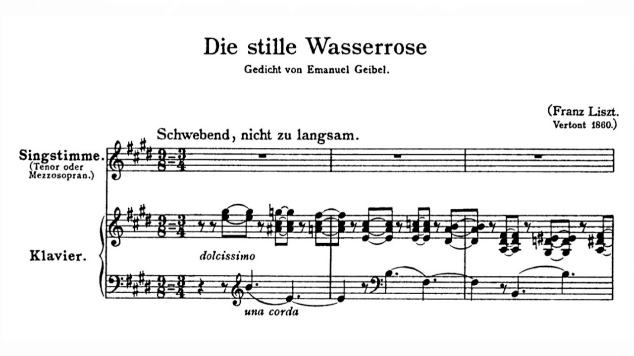 Franz Liszt - Die stille Wasserrose (S.321)