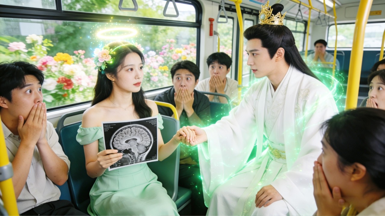 O general chegou à menina doente — tocar nele cura a dor de cabeça, ela o trancou e o mimou!