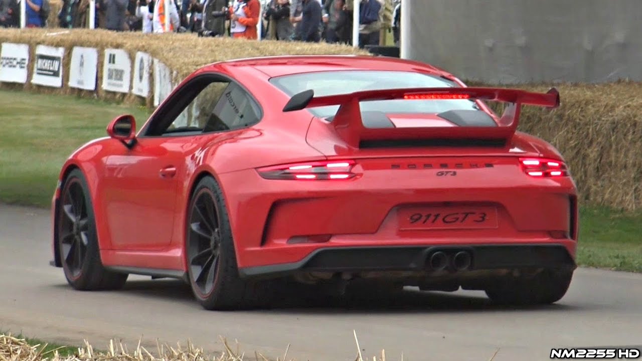 2017 Porsche 991.2 GT3 Facelift Doing Launch Control Accelerations & Fly Bys!