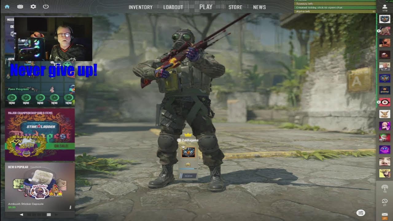 58 yr old playing CS!!! Premier rank today?????(Twitch PARTNER PUSH)