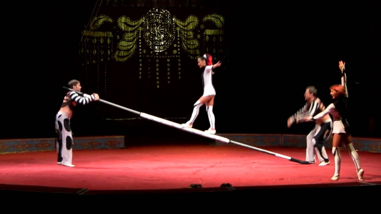 RUSSIAN BAR ACT  www.bazarevich.com Suarez Brothers Circus 18.01.2010. Video made by Jenia Elshova