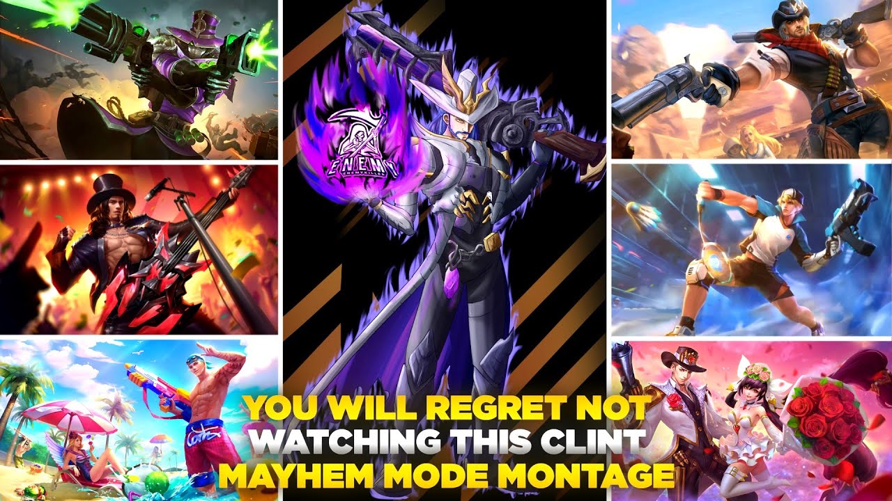 To My 4,000 Subscribers You Will Regret Not Watching This Clint All Skin Mayhem Mode Montage - MLBB