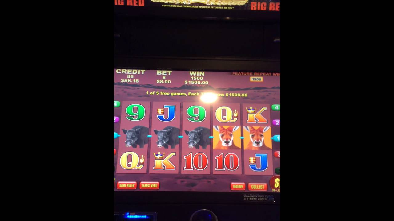 Big red Pokies Huge win!! 5 boars Pigs 10.5k $1500 per tree