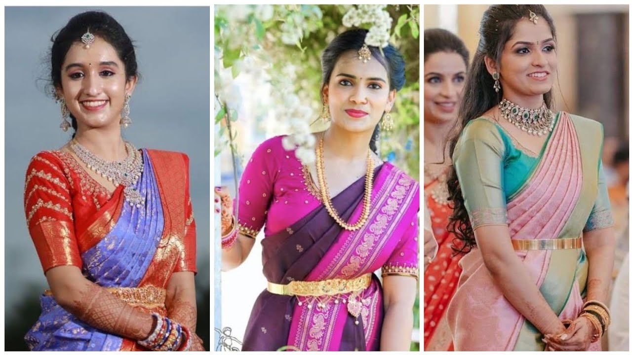 20 Best Contrast Color Combinations for Silk Sarees  2024|| Latest Saree Color Combinations 2024