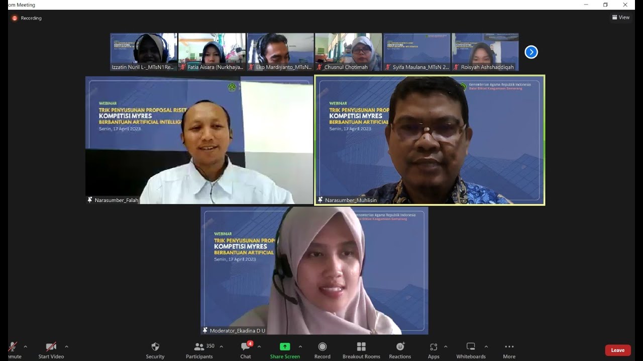 Webinar: Trik Penyusunan Proposal Riset Kompetisi MYRES Berbantuan Artificial Inteligence (AI)