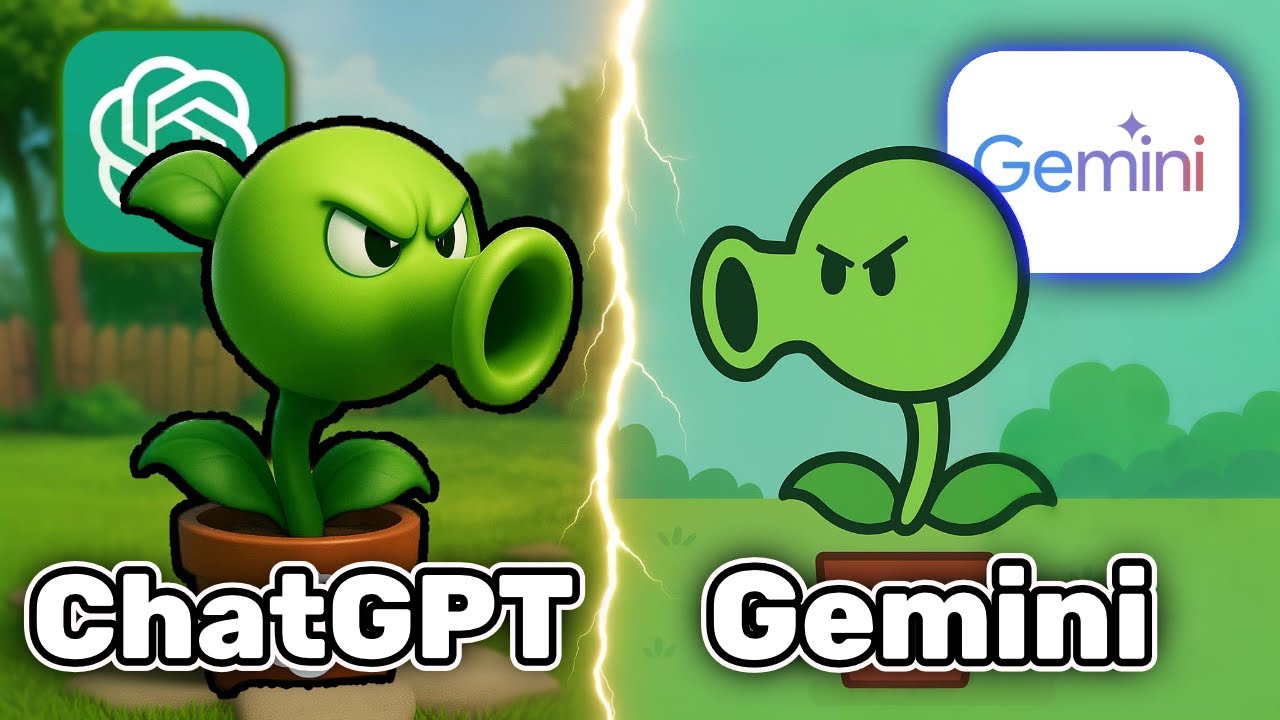 معركة Gemini vs ChatGPT في تطوير Plants vs Zombies