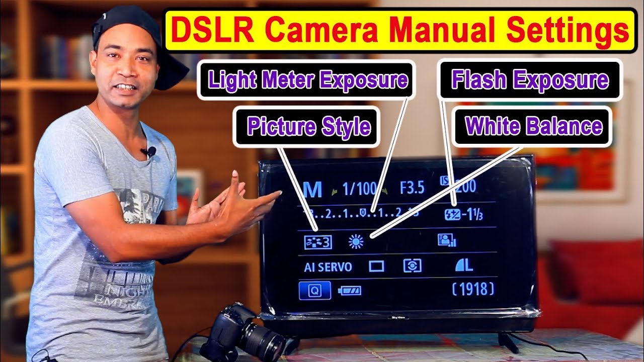 DSLR Camera Manual Settings, Light Meter Exposure, Flash Exposure, Picture Style, White Balance