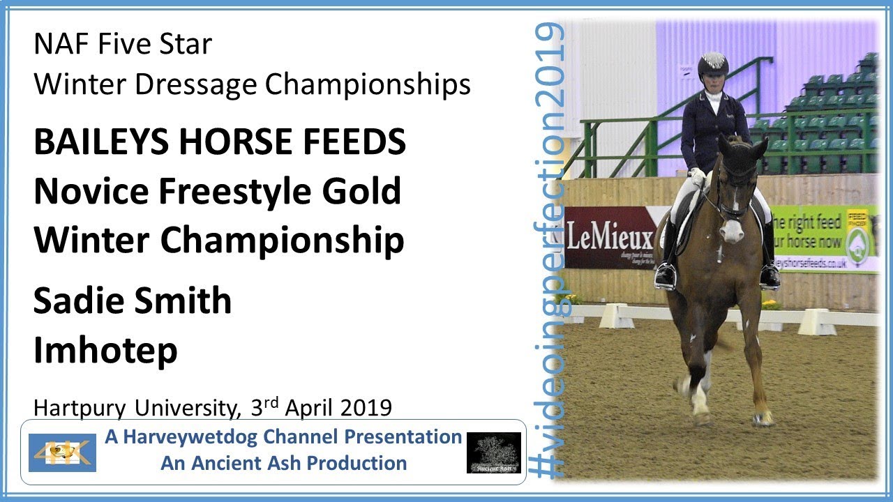 Sadie Smith & Carl Hester's Imhotep Novice Freestyle NAF 5 Star Winter Dressage Championships 2019