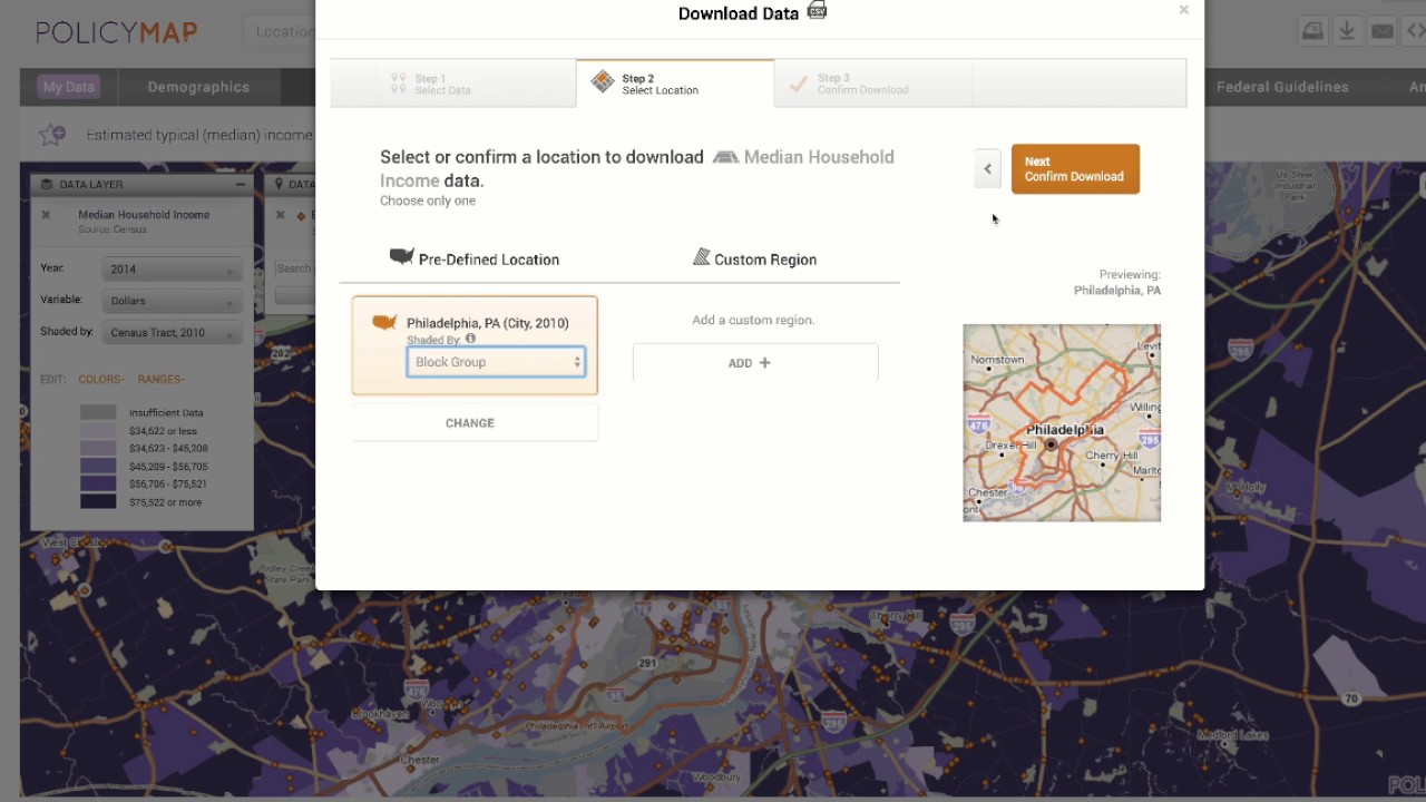 PolicyMap in Action - Data Download