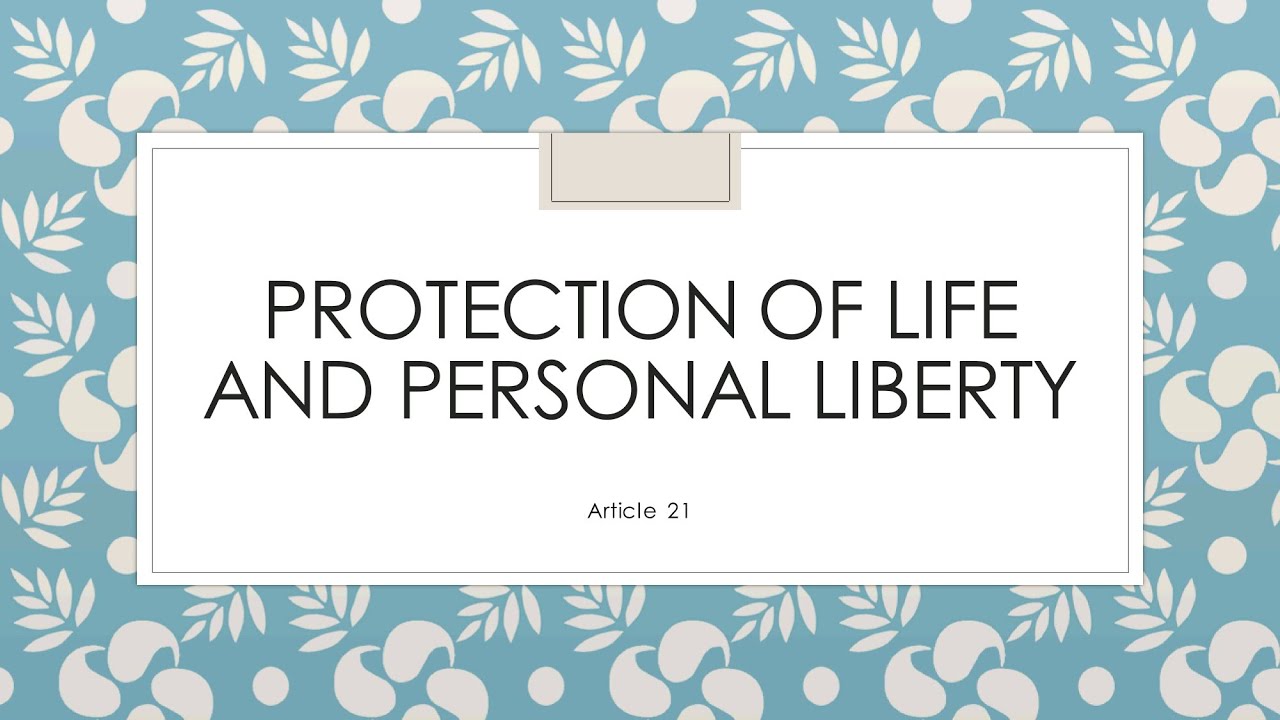 Protection of life and personal liberty in Tamil | Article 21 | Fundamental Rights