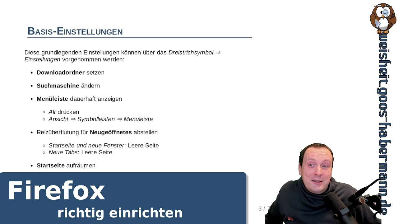 Firefox richtig einrichten