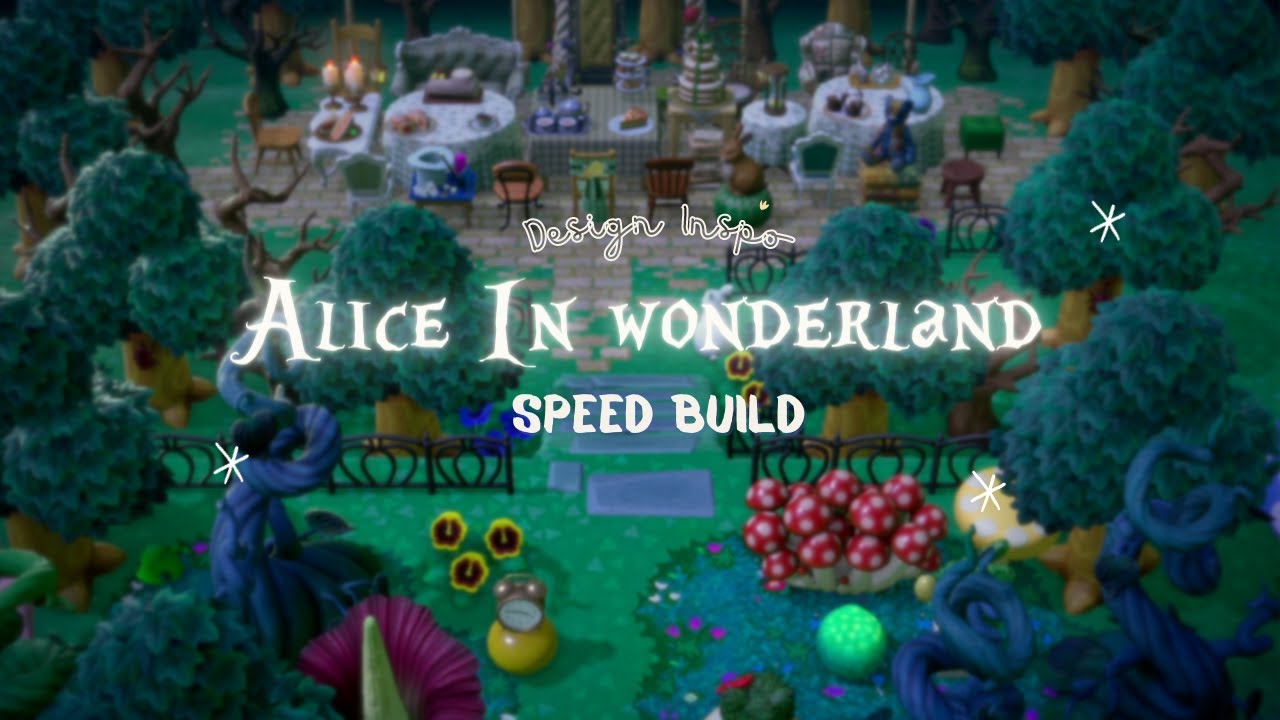 Wonderland Afternoon Tea Party Speed Build | ACNH Design Inspo #3 | 动物森友会爱丽丝仙境
