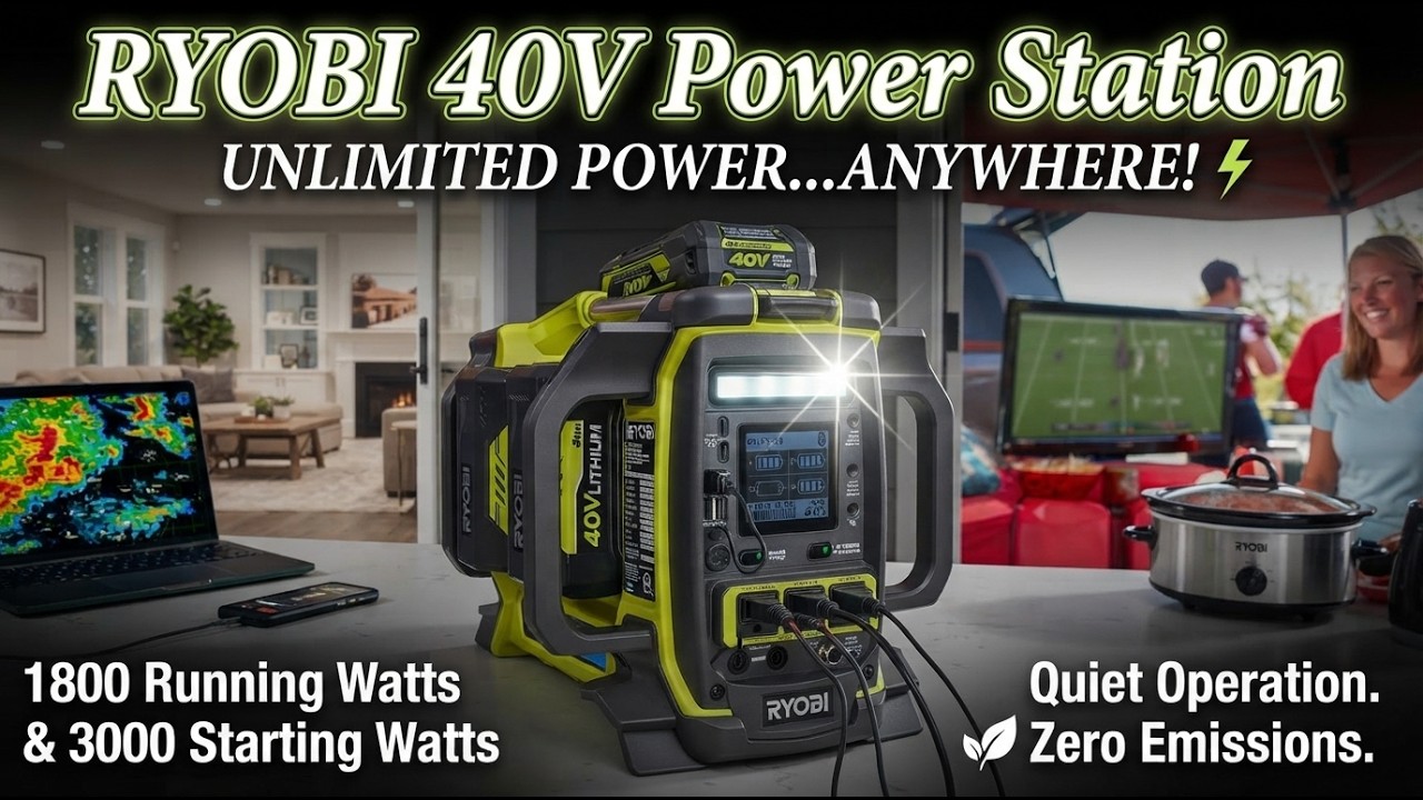 Простое аварийное электроснабжение: обзор электростанции RYOBI 40V и то, о чем вам не расскажут!!