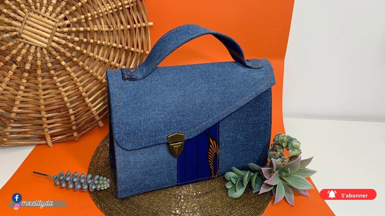 DIY SAC À MAIN EN WAX ET JEANS / COMMENT COUDRE UN SAC EN WAX #couturefacile