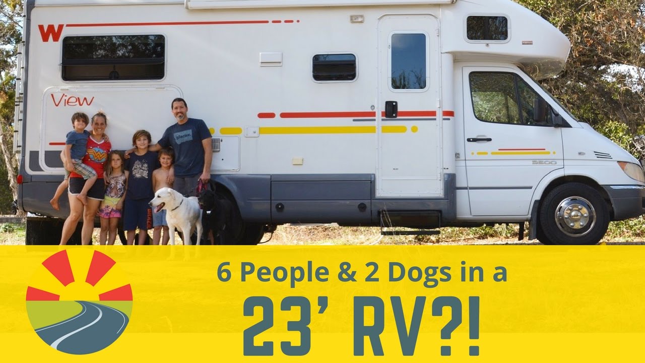 How A Family Of 6 (and 2 big dogs) live in a 23' Motorhome!