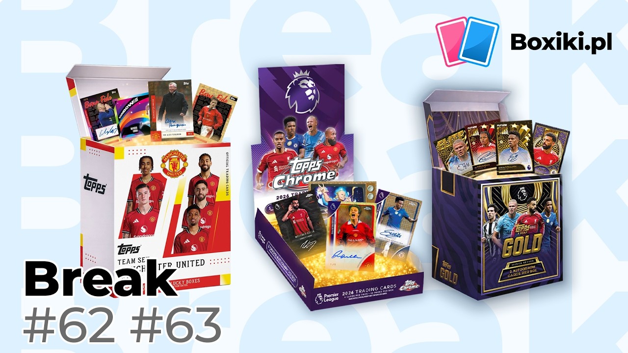 BREAK #62 #63 [FULL CASE] MANCHESTERU UNITED 25/26 & TOPPS CHROME PL Hobby Box 25/26 & TOPPS Gold PL