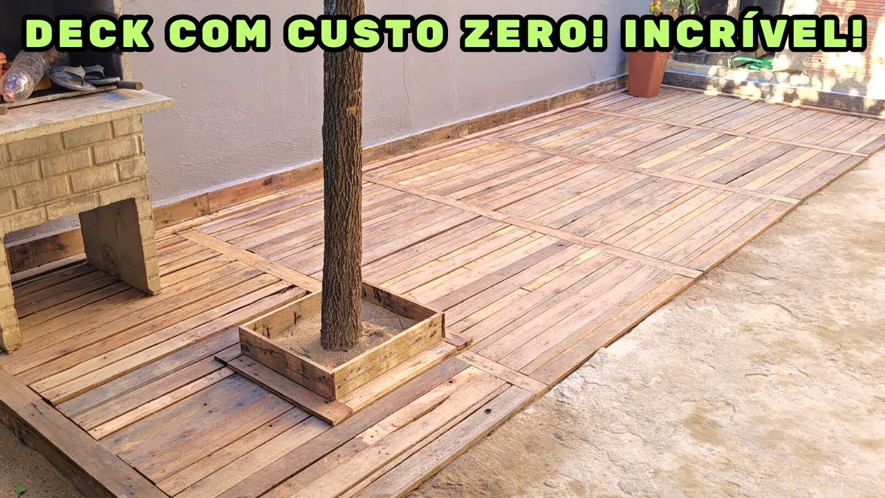 Que Ideia Genial! DECK de PALLET Com CUSTO ZERO!