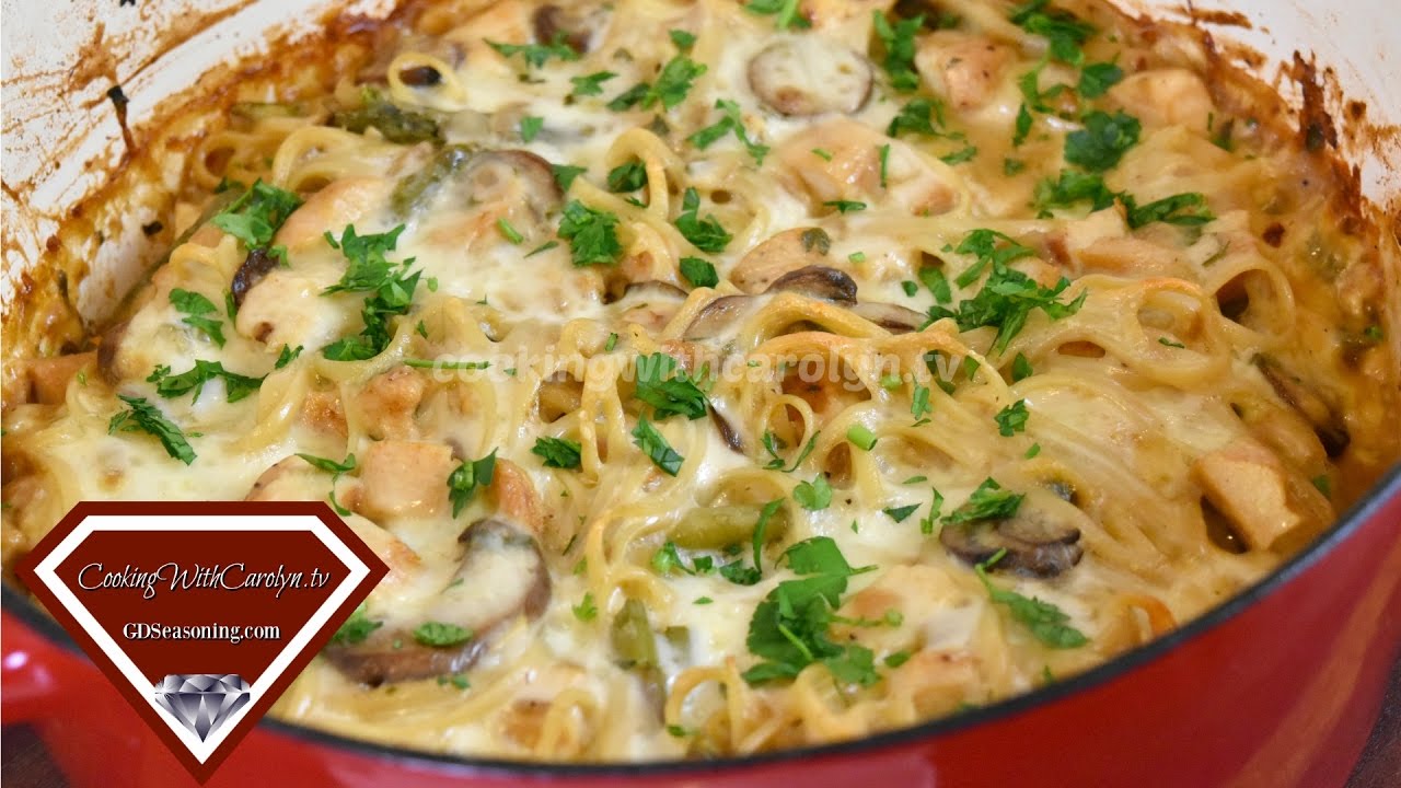 CREAMY CHICKEN TETRAZZINI RECIPE | Casserole Recipe | Cooking With Carolyn