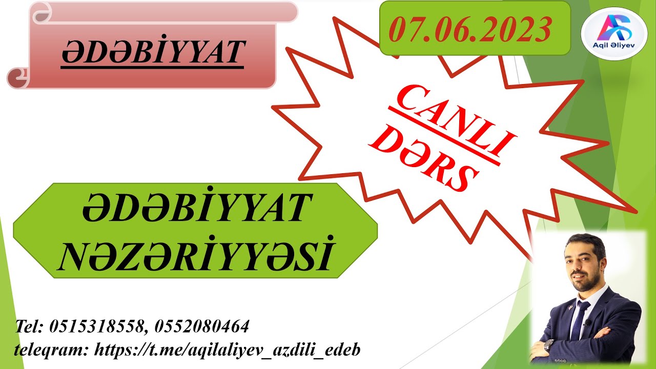 #miq #sertifikasiya #abituriyent üçün CANLI dərs. Mövzu: Ədəbiyyat nəzəriyyəsi.