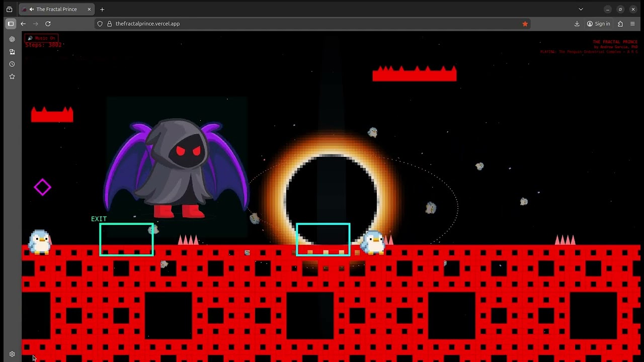 I Built a Recursive Game About Black Holes, Geometry, and a Wizard Penguin