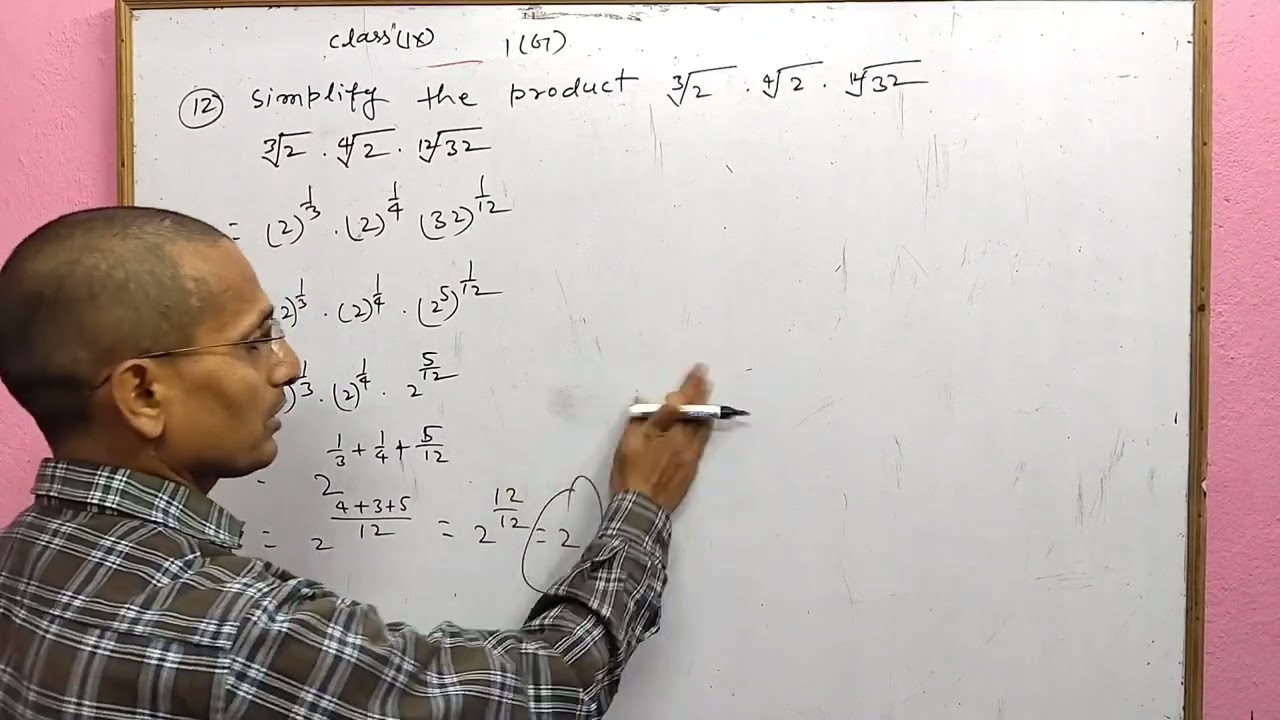 Question 12 class 9 simplify the product 