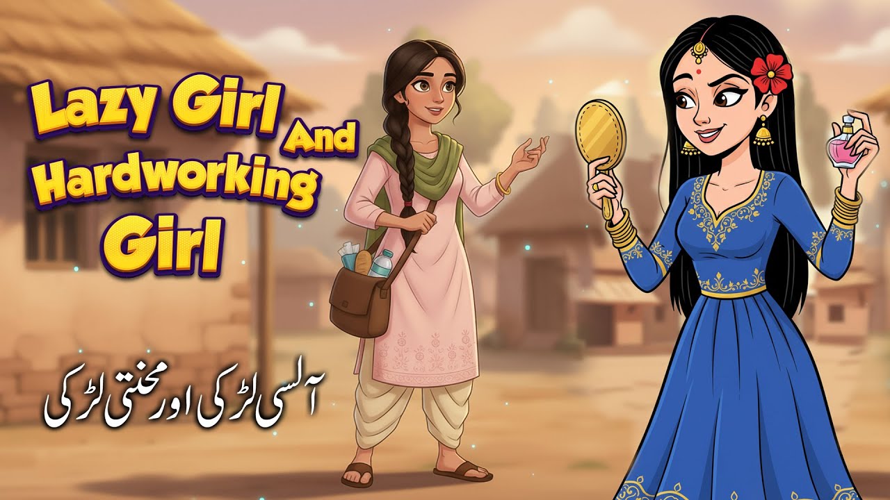 Lazy Girl and Hardworking Girl  | urdu Fairy tales | urdu bedtime stories