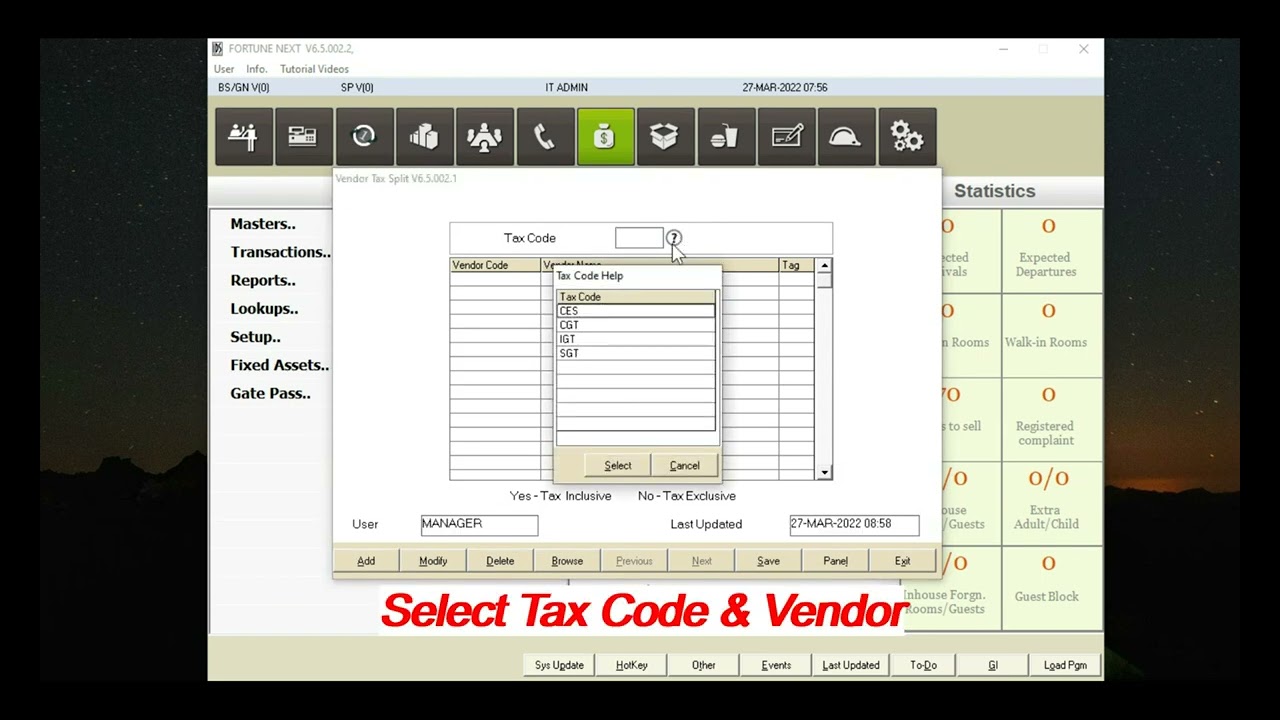 How to Link Tax Codes with Vendors in IDS 6.5 & 7.0 Software