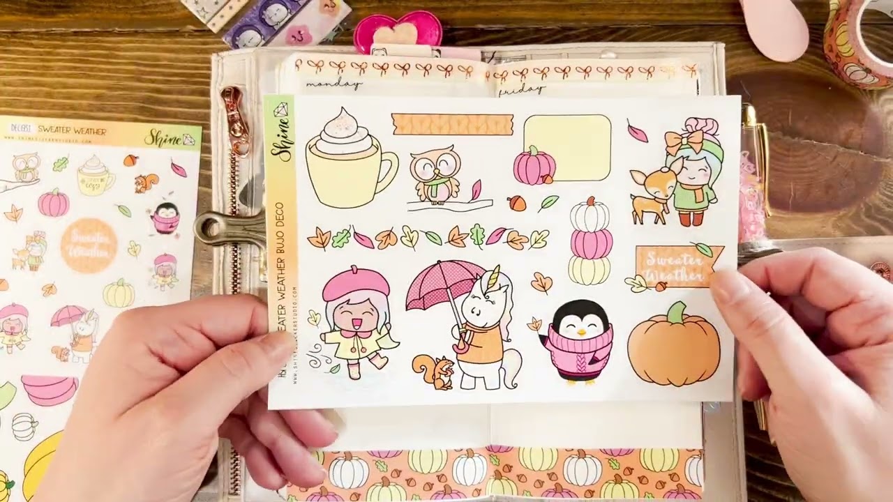 The Angel Shoppe Weeks Planner &  Shine Stickers Plan With Me