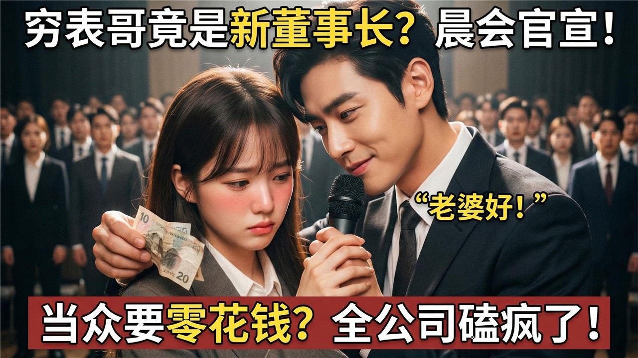 相亲遇到破产穷表哥，闪婚后他天天问我要零花钱。直到公司晨会，新董事长当众叫我