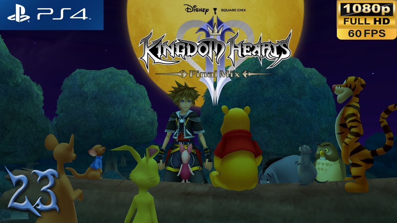 [PS4 1080p 60 кадров в секунду] Прохождение Kingdom Hearts 2 23 100-акровый лес - KH HD 1.5 + 2.5...