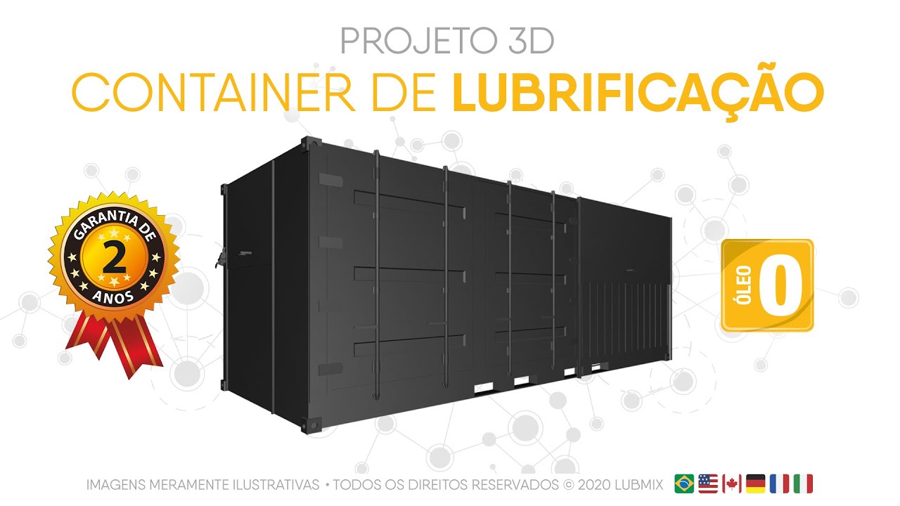 🎯 CONTAINER DE LUBRIFICAÇÃO COMPLETO LUBMIX 6 ÓLES 1 GRAXA 1 AR - MIX-CONT-LUB-6-1-1 💎