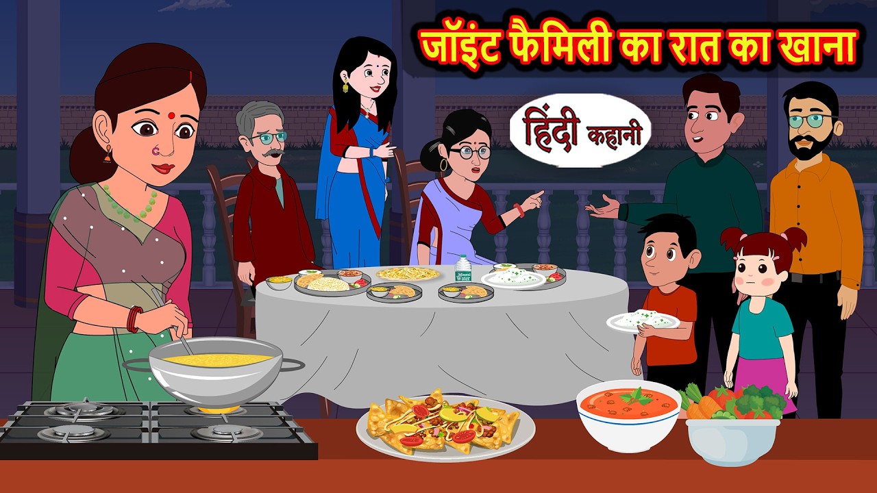 जॉइंट फैमिली का रात का खाना | Bedtime Stories | Moral Story | Kahani | Stories in Hindi | Comedy