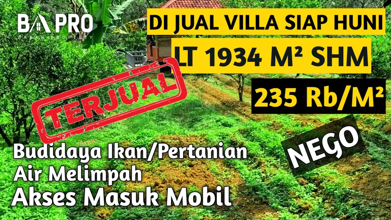 DIJUAL VILLA SIAP HUNI LUAS 1934 M² 