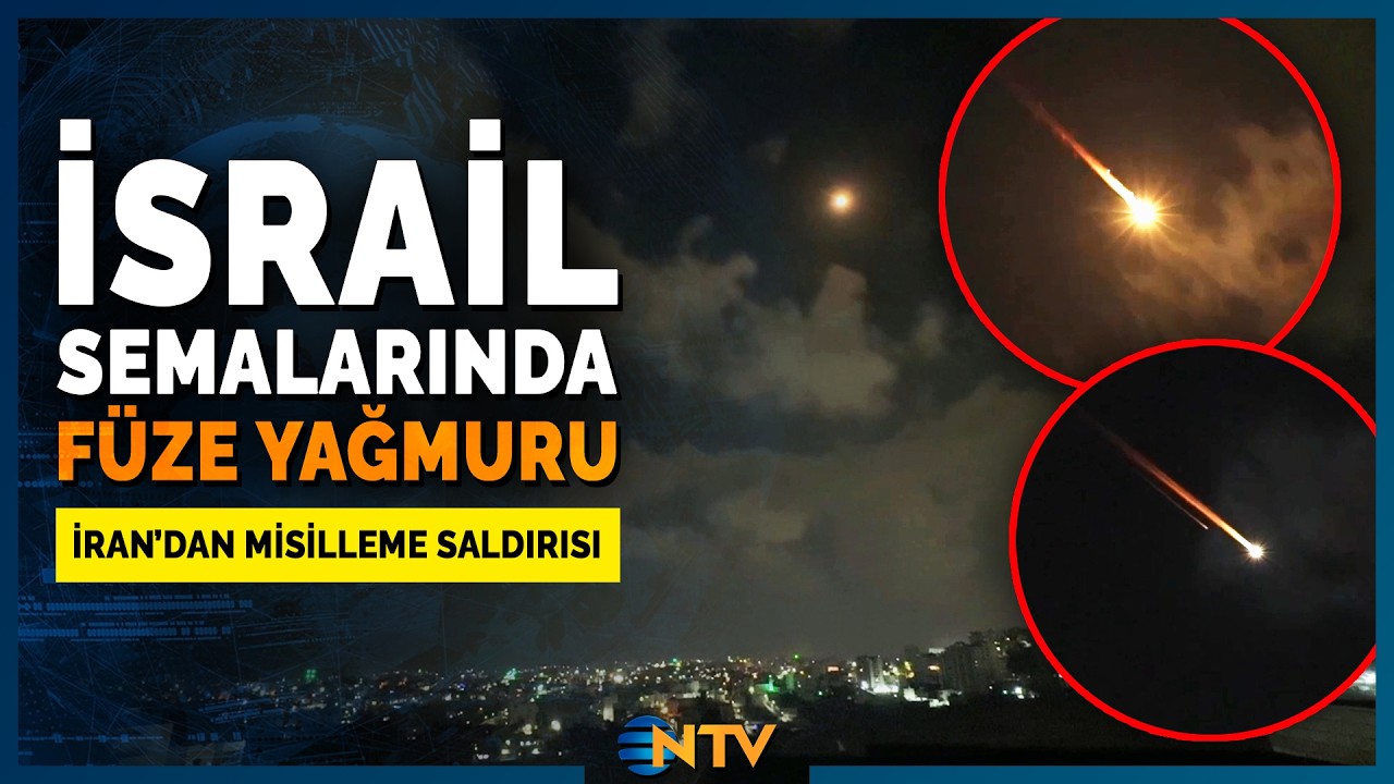 İran'dan, İsrail'e Misilleme Saldırısı! Fırlatılan Füzeler Böyle Görüntülendi | NTV