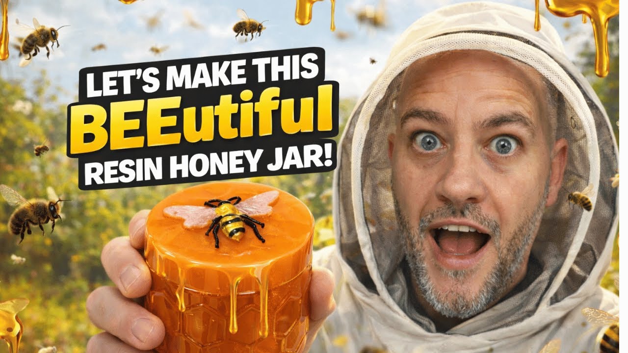 Let’s Make a BEE-utiful Bee Jar in Resin! 🐝✨ | UV Resin vs 1-2-1 Resin