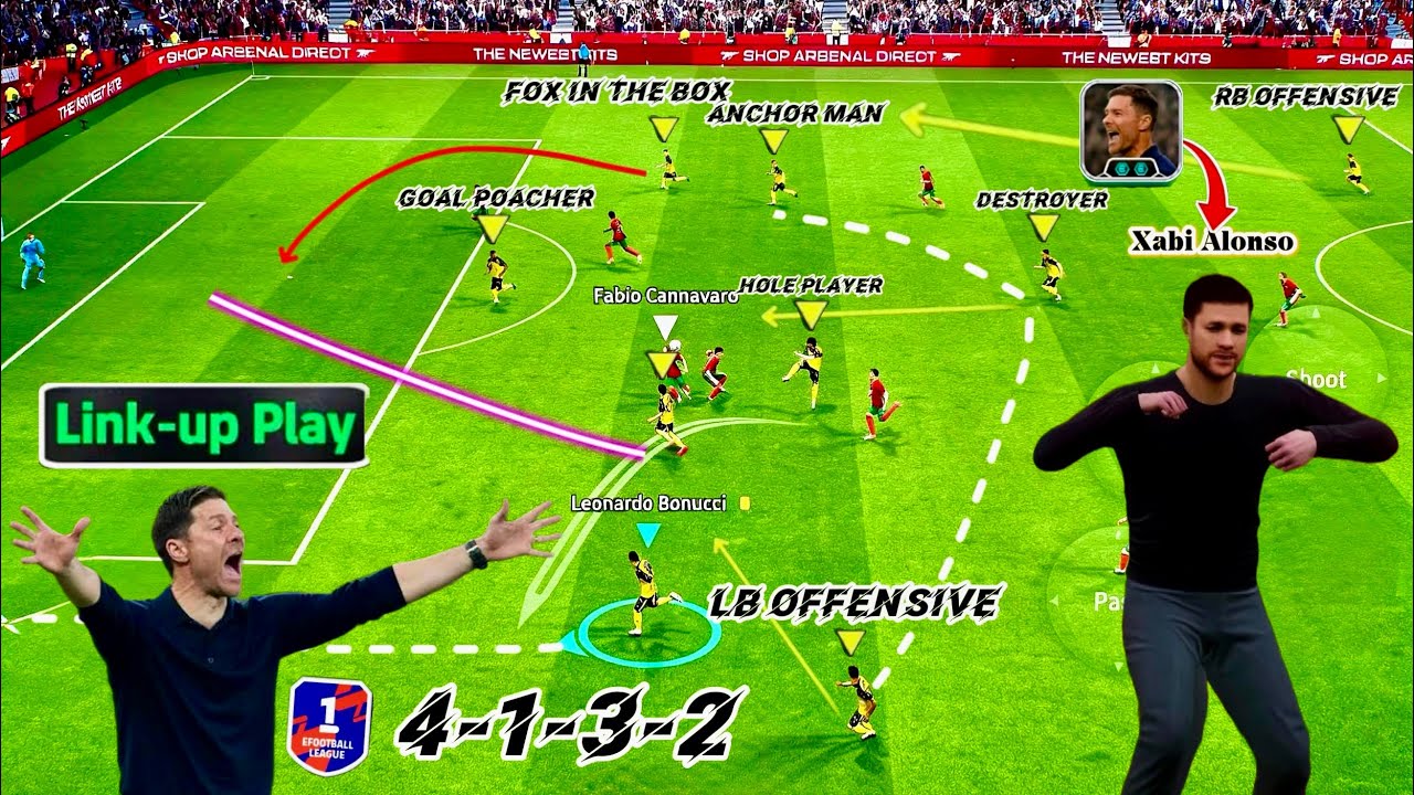 Xabi Alonso🔥The Mastermind Coach | Perfect Passing & Tactical Defense | 4K Gaming.#efootball #viral 