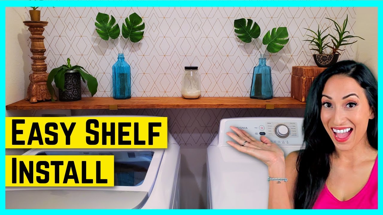 Как легко установить полку над стиральной машиной и сушилкой